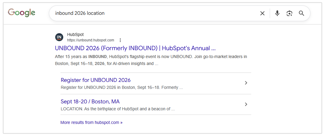 Navigational Intent SERP